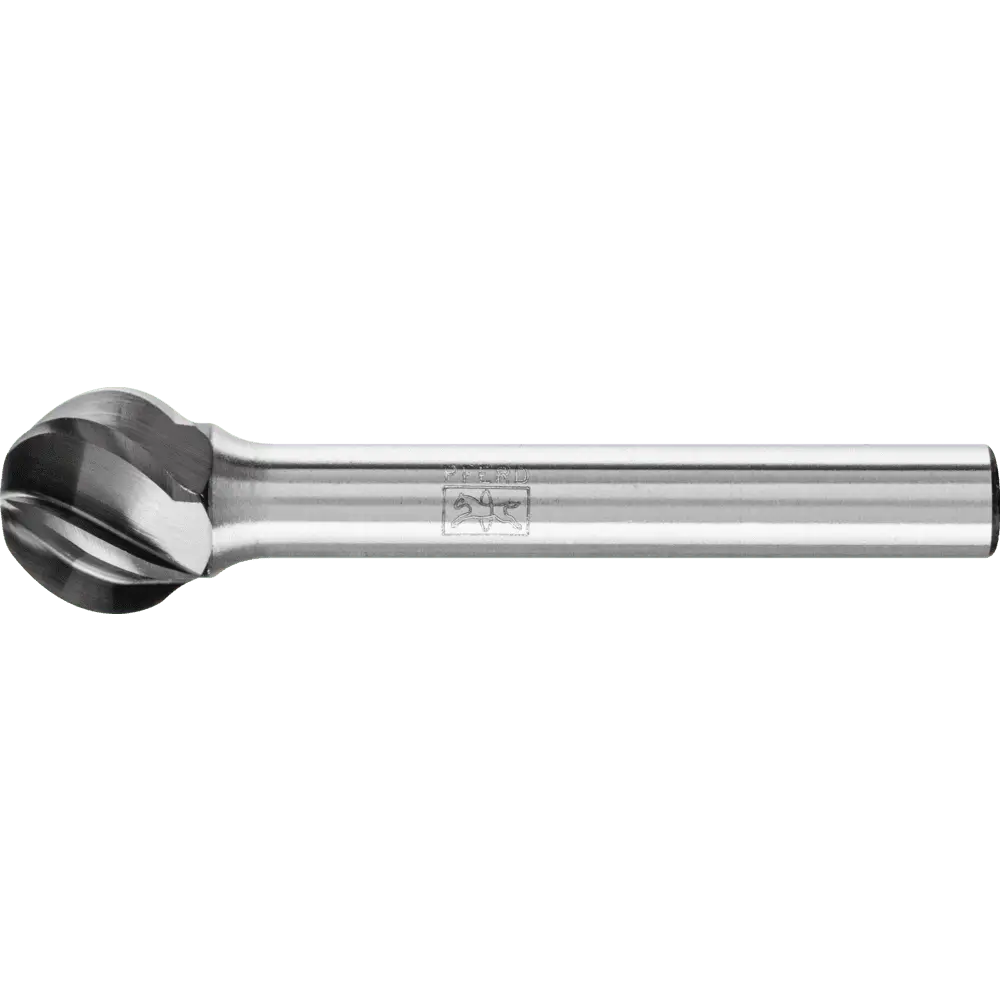 Produktfoto 1 von PFERD TOOLS Hartmetall Hochleistungsfrässtift ALU Kugel KUD Ø 12x10mm Schaft-Ø 6mm für Alu/NE Metalle HICOAT