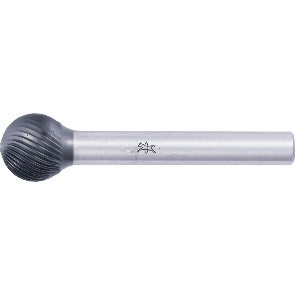 Produktfoto 1 von PFERD TOOLS Hartmetall Hochleistungsfrässtift Kugel KUD Ø 12x10mm Schaft-Ø 6mm Z5 HICOAT beschichtet universal fein