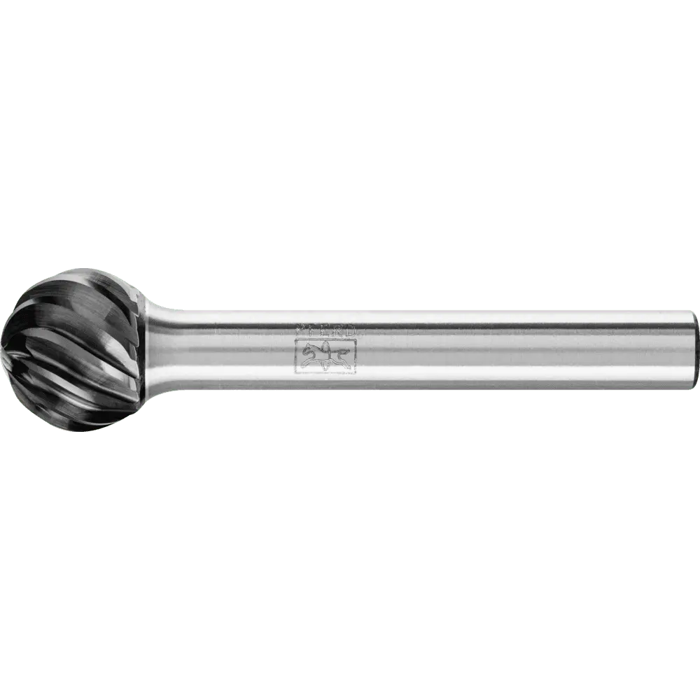 Produktfoto 1 von PFERD TOOLS Hartmetall Hochleistungsfrässtift INOX Kugel KUD Ø 12x10mm Schaft-Ø 6 mm HICOAT für Edelstahl
