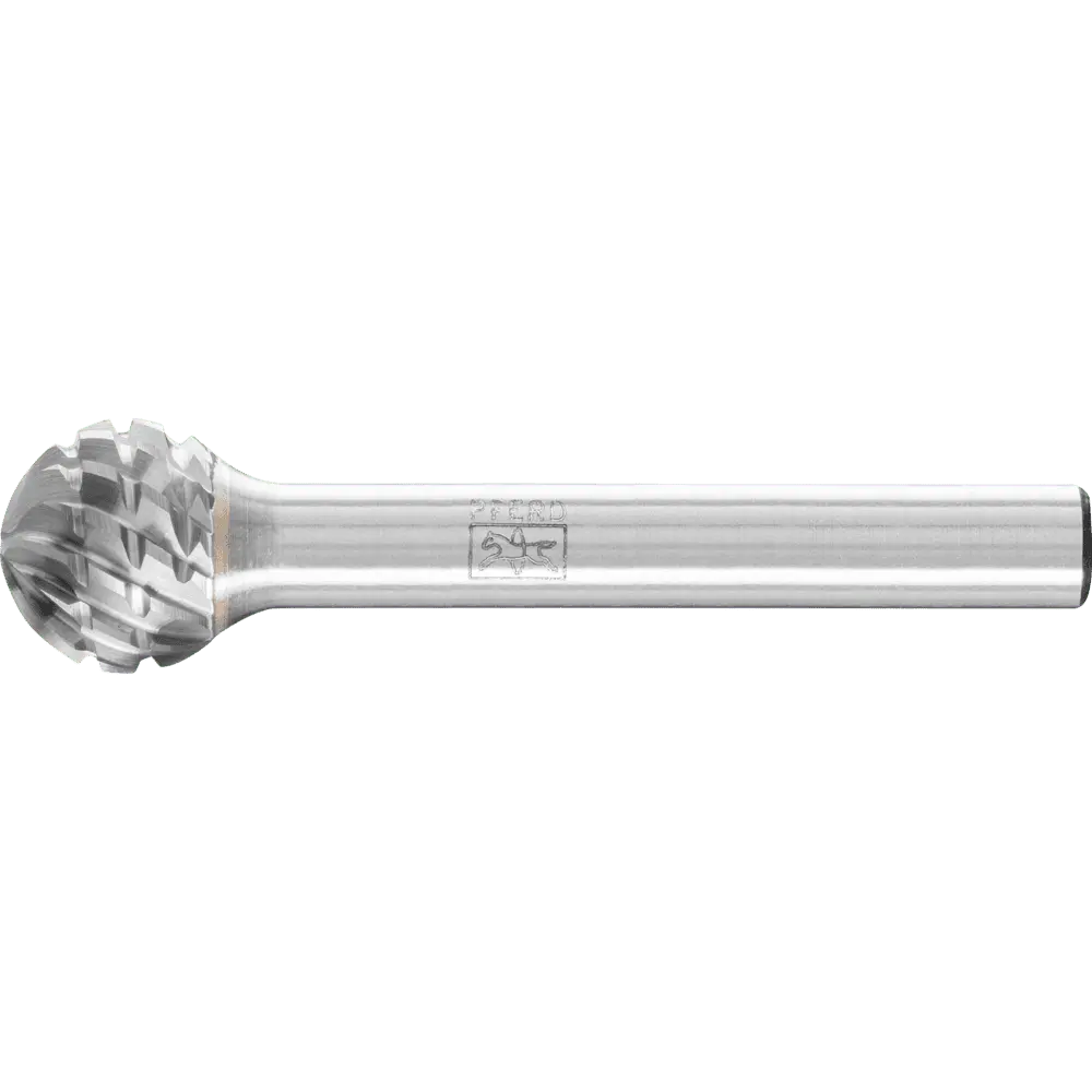 Produktfoto 1 von PFERD TOOLS Hartmetall Hochleistungsfrässtift Kugel KUD Ø 12x10mm Schaft-Ø 6 mm TITANIUM für Titan