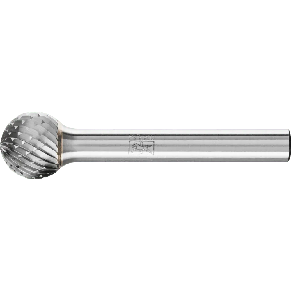 Produktfoto 1 von PFERD TOOLS Hartmetall Frässtift Kugel KUD Ø 12x10mm Schaft-Ø 6 mm Z4 universal mittel fein