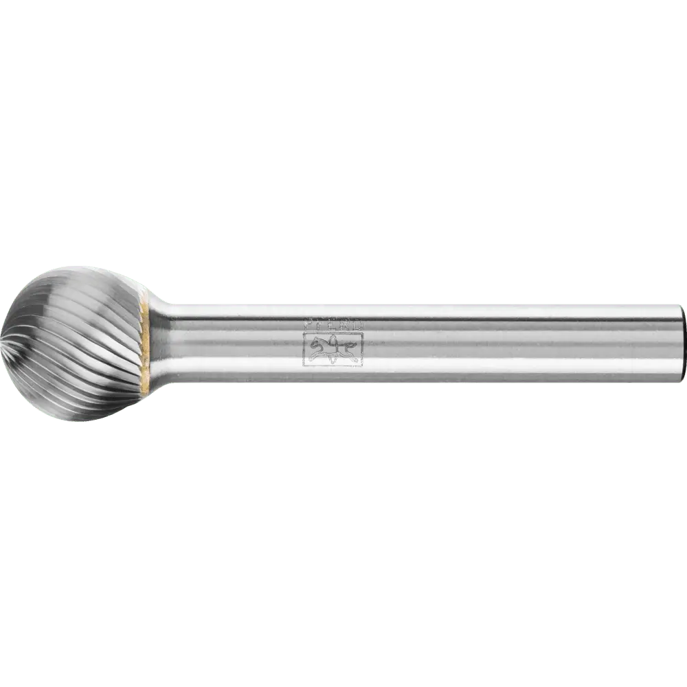Produktfoto 1 von PFERD TOOLS Hartmetall Frässtift Kugel KUD Ø 12x10mm Schaft-Ø 6 mm Z5 universal fein