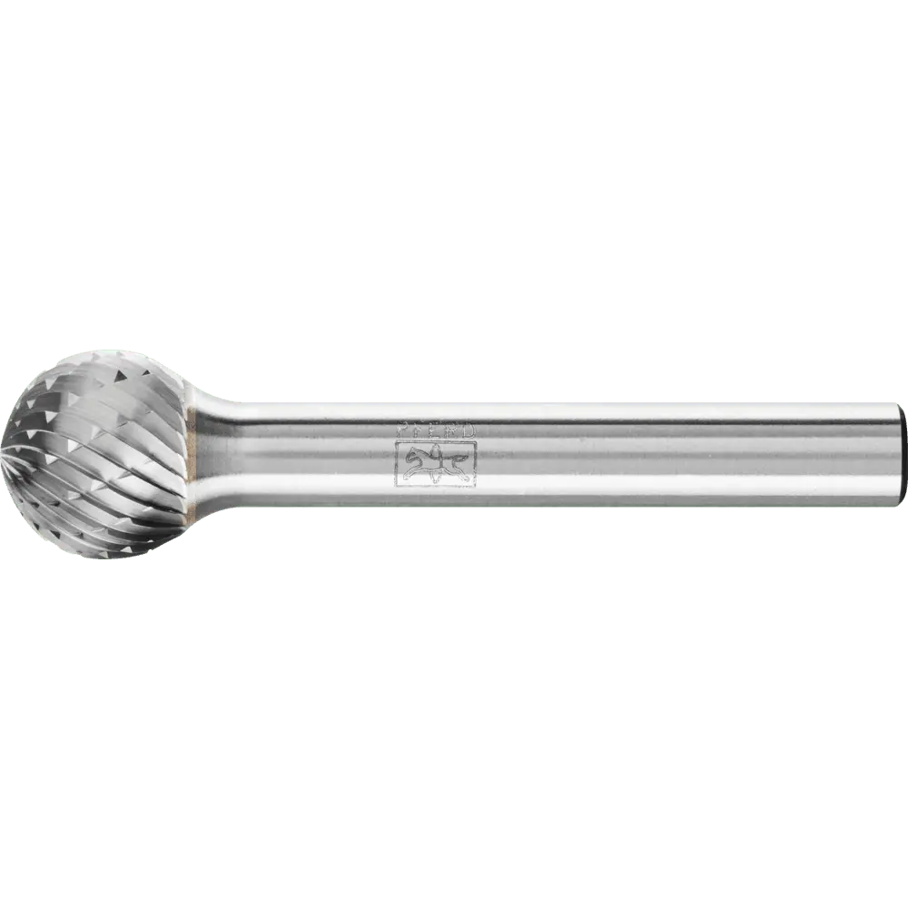 Produktfoto 1 von PFERD TOOLS Hartmetall Frässtift Kugel KUD Ø 12x10mm Schaft-Ø 6 mm Z3P universal mittel kreuzverzahnt