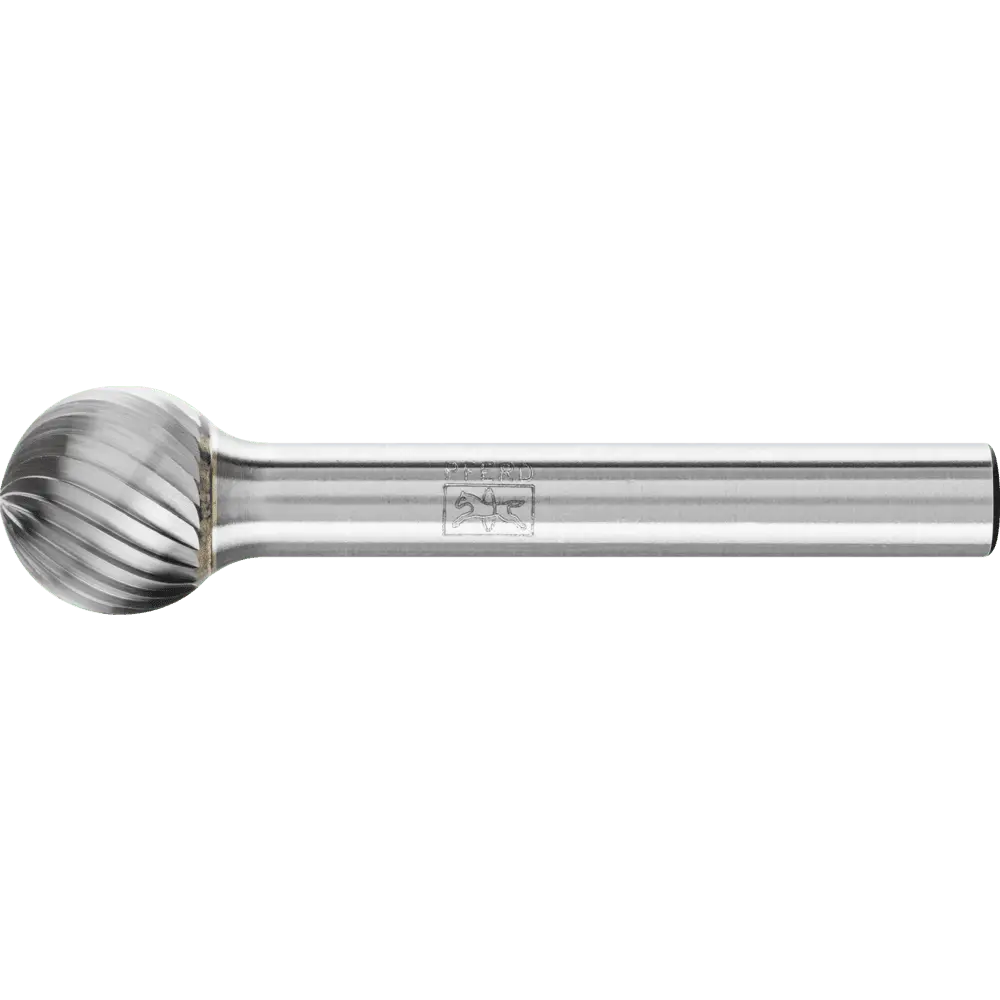 Produktfoto 1 von PFERD TOOLS Hartmetall Frässtift Kugel KUD Ø 12x10mm Schaft-Ø 6 mm Z3 universal mittel