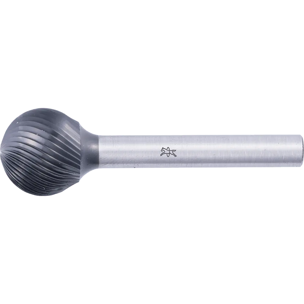 Produktfoto 1 von PFERD TOOLS Hartmetall Hochleistungsfrässtift Kugel KUD Ø 16x14mm Schaft-Ø 6mm Z5 HICOAT beschichtet universal fein