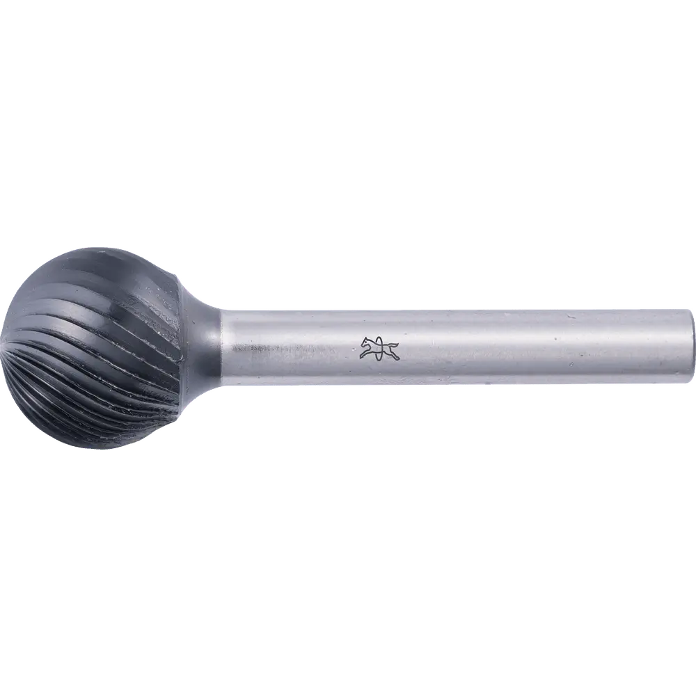 Produktfoto 1 von PFERD TOOLS Hartmetall Hochleistungsfrässtift Kugel KUD Ø 16x14mm Schaft-Ø 6mm Z3 HICOAT beschichtet universal mittel