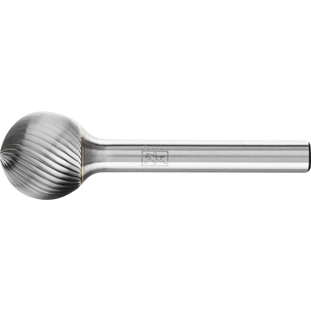 Produktfoto 1 von PFERD TOOLS Hartmetall Frässtift Kugel KUD Ø 16x14 mm Schaft-Ø 6 mm Z5 universal fein