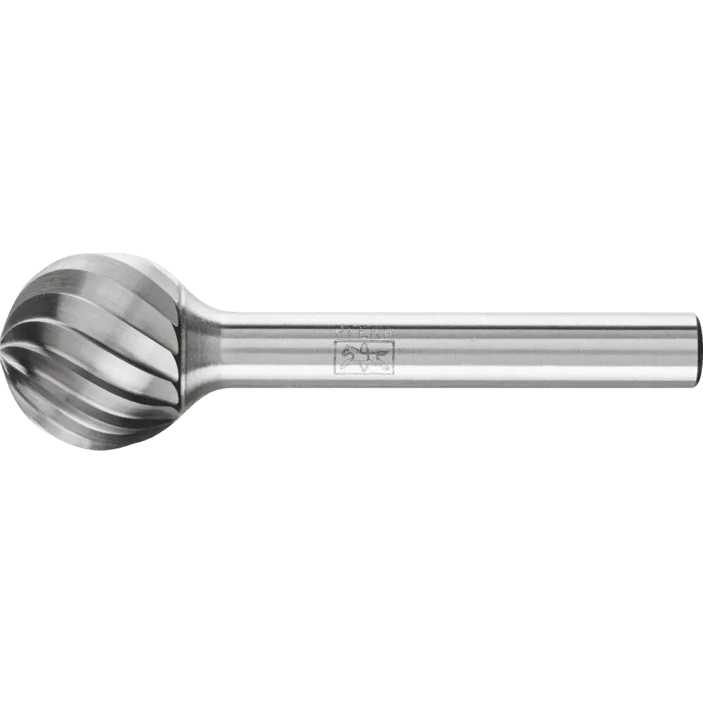 Produktfoto 1 von PFERD TOOLS Hartmetall Frässtift Kugel KUD Ø 16x14 mm Schaft-Ø 6 mm Z1 universal grob