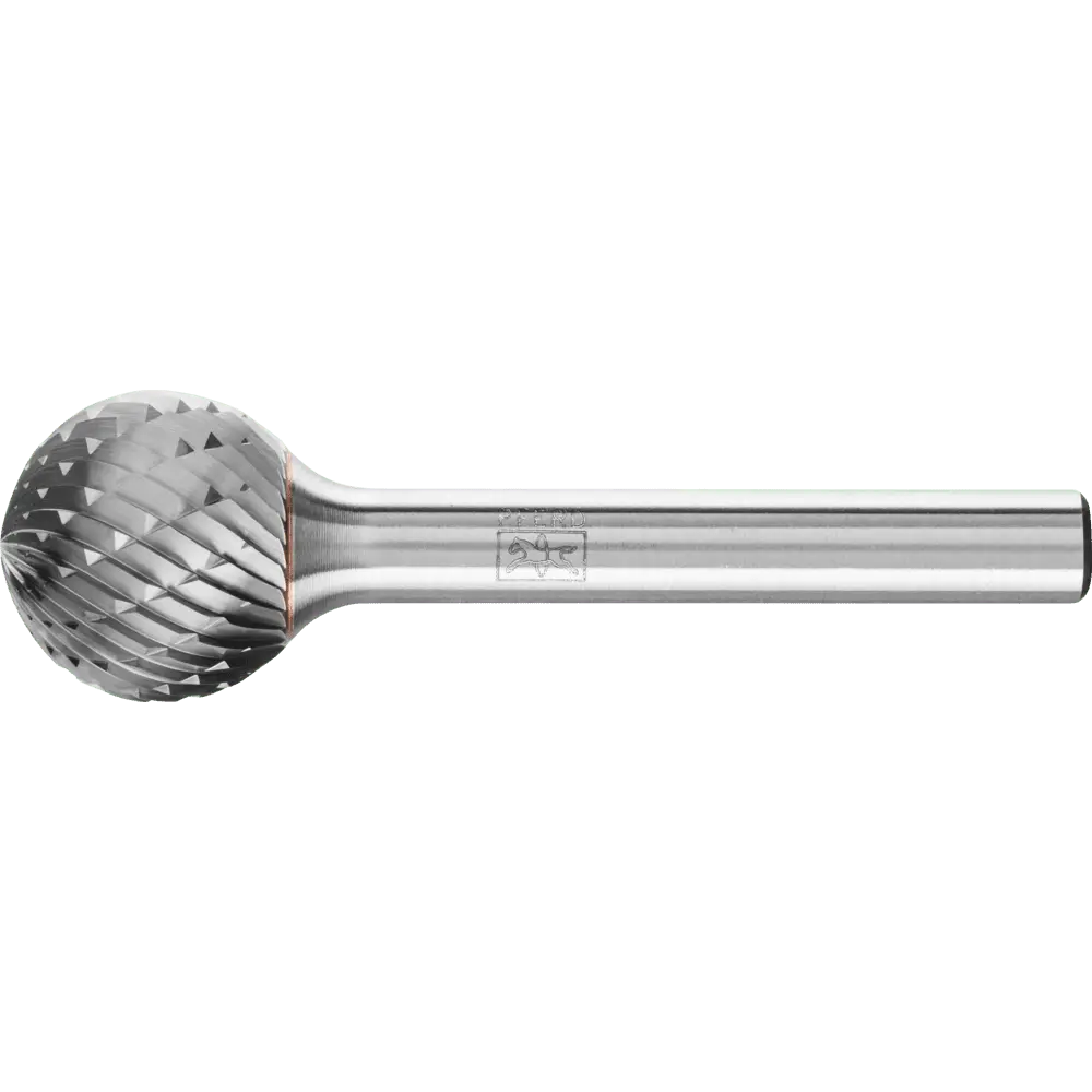 Produktfoto 1 von PFERD TOOLS Hartmetall Frässtift Kugel KUD Ø 16x14 mm Schaft-Ø 6 mm Z3P universal mittel kreuzverzahnt