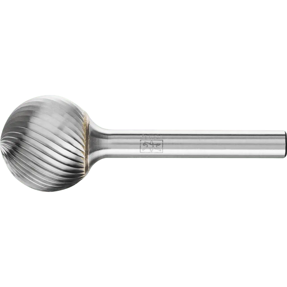 Produktfoto 1 von PFERD TOOLS Hartmetall Frässtift Kugel KUD Ø 20x18 mm Schaft-Ø 6 mm Z3 universal mittel