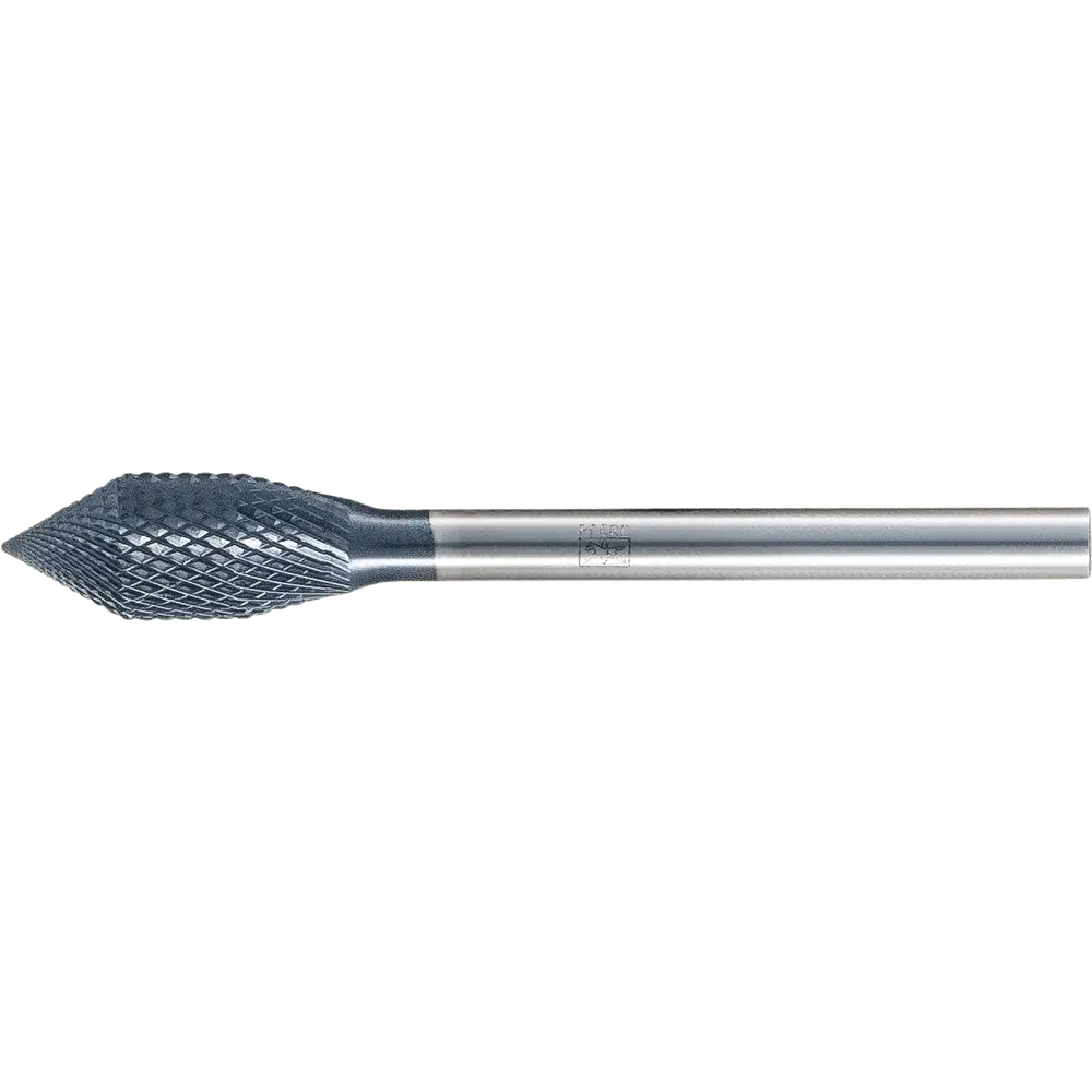 Produktfoto 1 von PFERD TOOLS Hartmetall Hochleistungsfrässtift MICRO KZW Ø 6x13 mm Schaft-Ø 6 mm HICOAT besch. Spezialform für Anfas-/Entgratarbeiten im Robotereinsatz