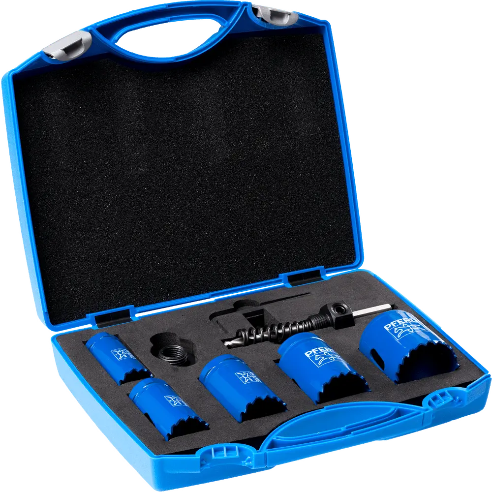 Produktfoto 1 von PFERD TOOLS Bi-Metall Lochsägen Set Co8/M42 8-tlg. für Handwerker
