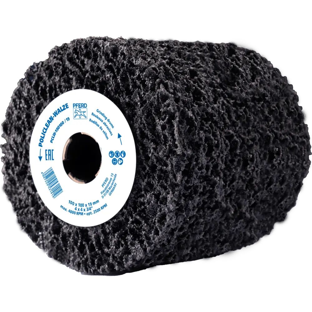 Produktfoto 1 von PFERD TOOLS POLICLEAN PCLS Vlies-Schleifwalze Ø 100x100 mm Bohrung Ø 19 mm für grobe Reinigungsarbeiten