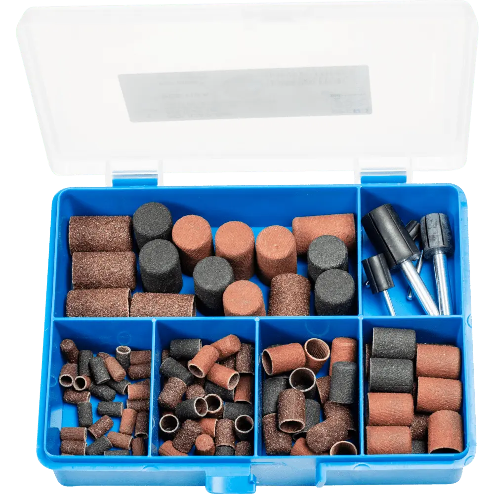 Produktfoto 1 von PFERD TOOLS POLICAP Set PCS110 Zylinderform Korund für universelle Anwendung