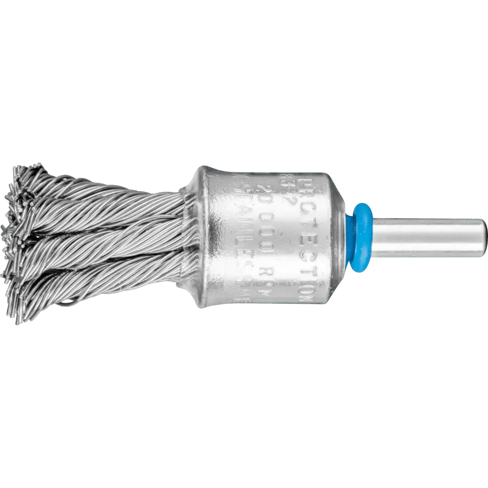 Produktfoto 1 von PFERD TOOLS Pinselbürste mit Kunststoffschutz gezopft PBG Ø19 mm Schaft-Ø6 mm Edelstahl-Draht-Ø0,60, 10 Stk.