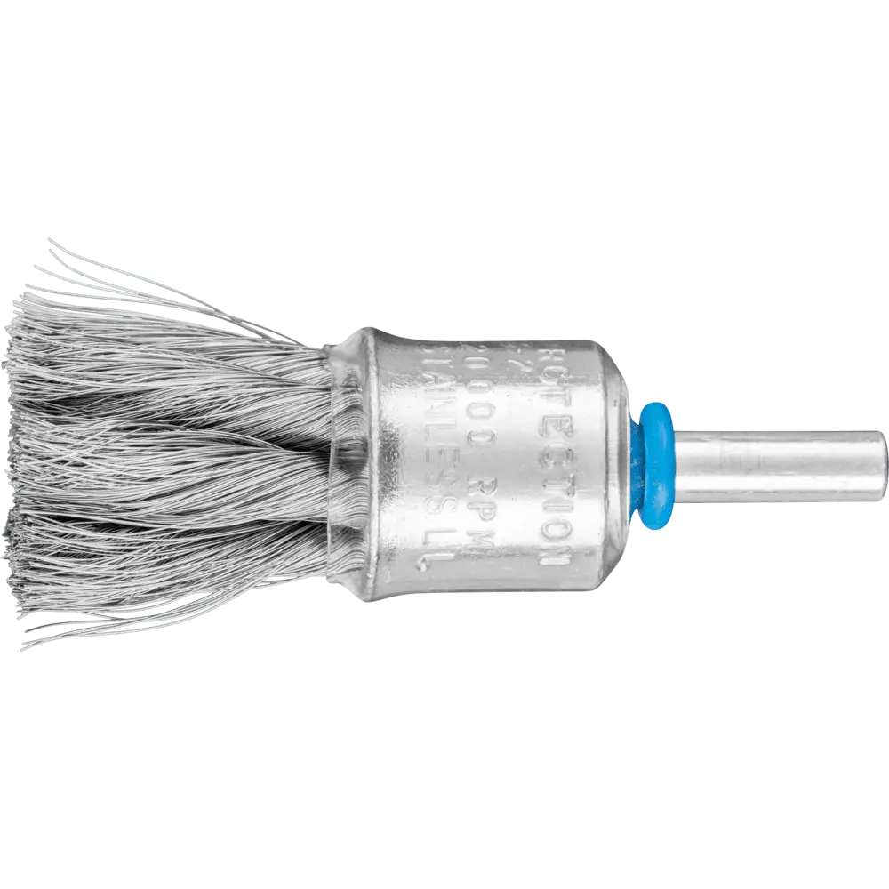 Produktfoto 1 von PFERD TOOLS Pinselbürste mit Kunststoffschutz gezopft PBG Ø19 mm Schaft-Ø6 mm Edelstahl-Draht-Ø0,15, 10 Stk.