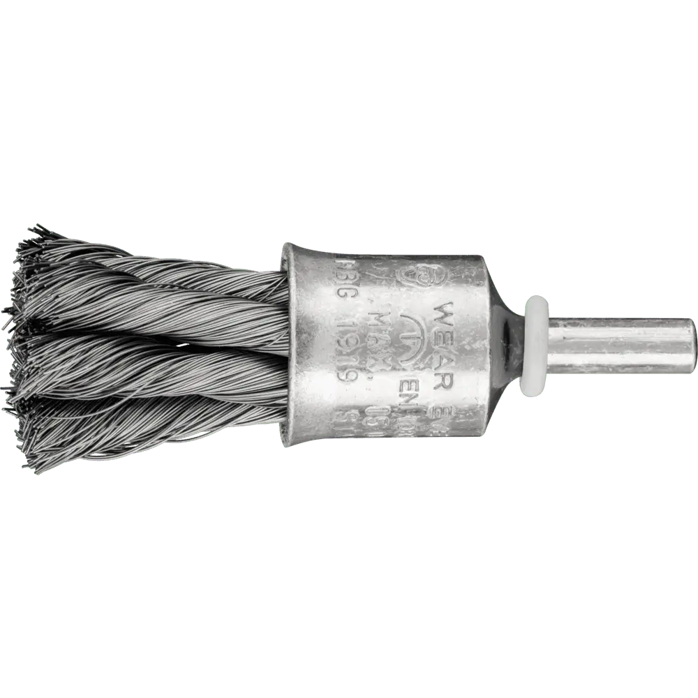 Produktfoto 1 von PFERD TOOLS Pinselbürste gezopft PBG Ø19 mm Schaft-Ø6 mm Stahl-Draht-Ø0,25, 10 Stk.