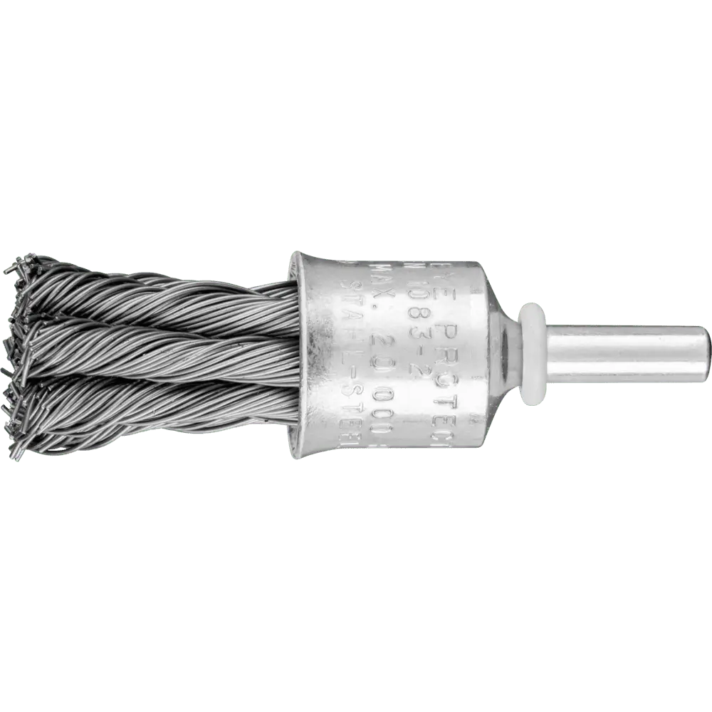 Produktfoto 1 von PFERD TOOLS Pinselbürste gezopft PBG Ø19 mm Schaft-Ø6 mm Stahl-Draht-Ø0,50, 10 Stk.