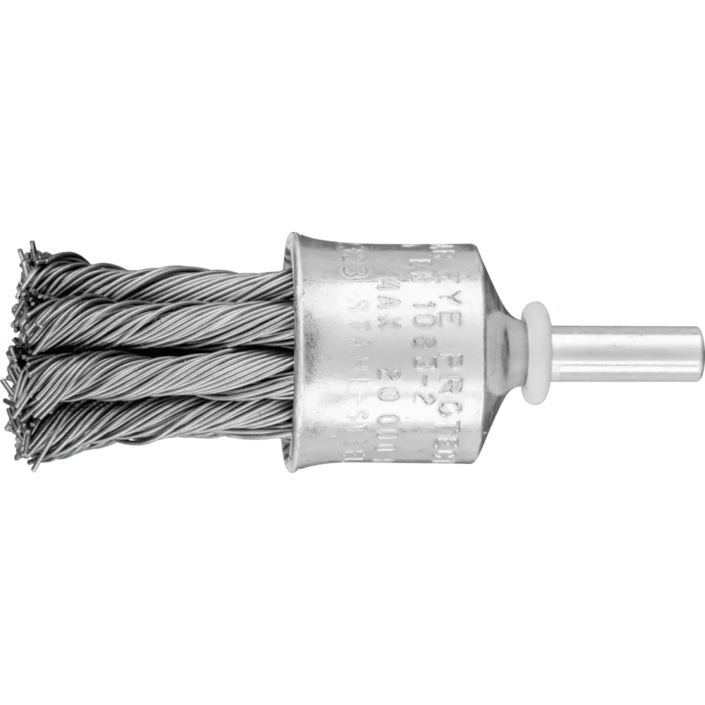 Produktfoto 1 von PFERD TOOLS Pinselbürste gezopft PBG Ø23 mm Schaft-Ø6 mm Stahl-Draht-Ø0,50, 10 Stk.