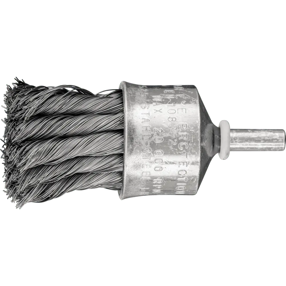 Produktfoto 1 von PFERD TOOLS Pinselbürste gezopft PBG Ø30mm Schaft-Ø6 mm Stahl-Draht-Ø0,25, 10 Stk.