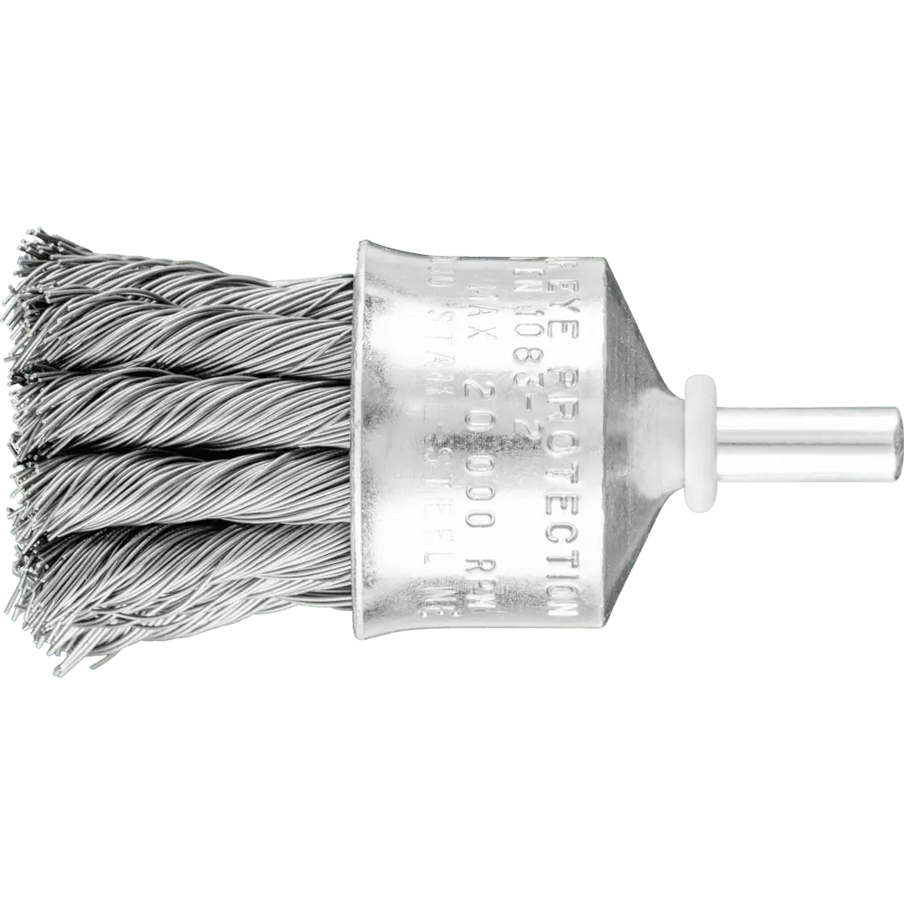 Produktfoto 1 von PFERD TOOLS POS Pinselbürste gezopft PBG Ø30mm Schaft-Ø6 mm Stahl-Draht-Ø0,35, 10 Stk.