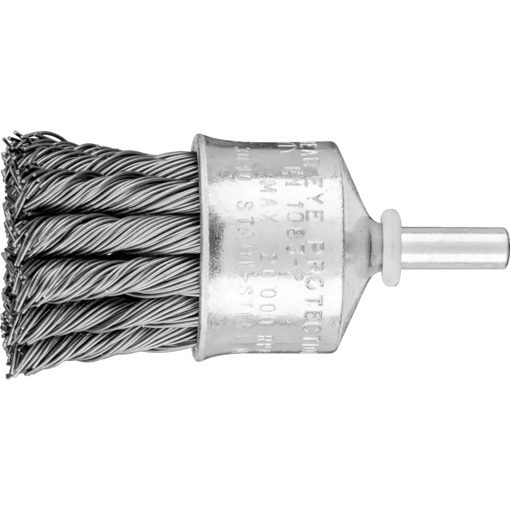 Produktfoto 1 von PFERD TOOLS POS Pinselbürste gezopft PBG Ø30mm Schaft-Ø6 mm Stahl-Draht-Ø0,50, 10 Stk.