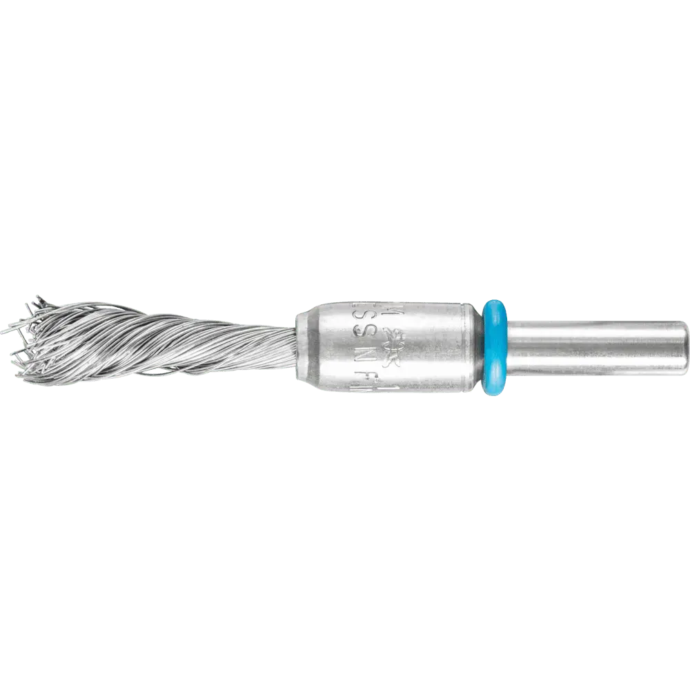 Produktfoto 1 von PFERD TOOLS SINGLETWIST Pinselbürste gezopft PBGS Ø10mm Schaft-Ø6 mm Edelstahl-Draht-Ø0,50, 10 Stk.