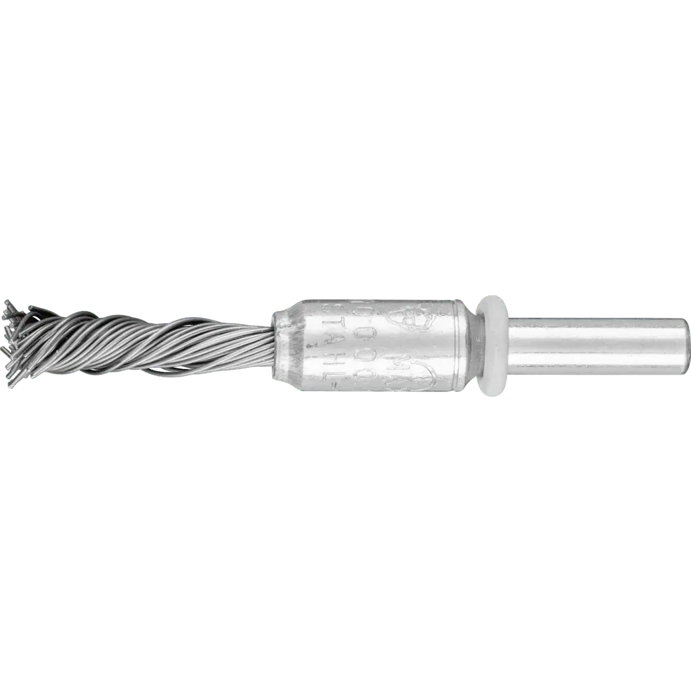 Produktfoto 1 von PFERD TOOLS SINGLETWIST Pinselbürste gezopft PBGS Ø10mm Schaft-Ø6 mm Stahl-Draht-Ø0,50, 10 Stk.