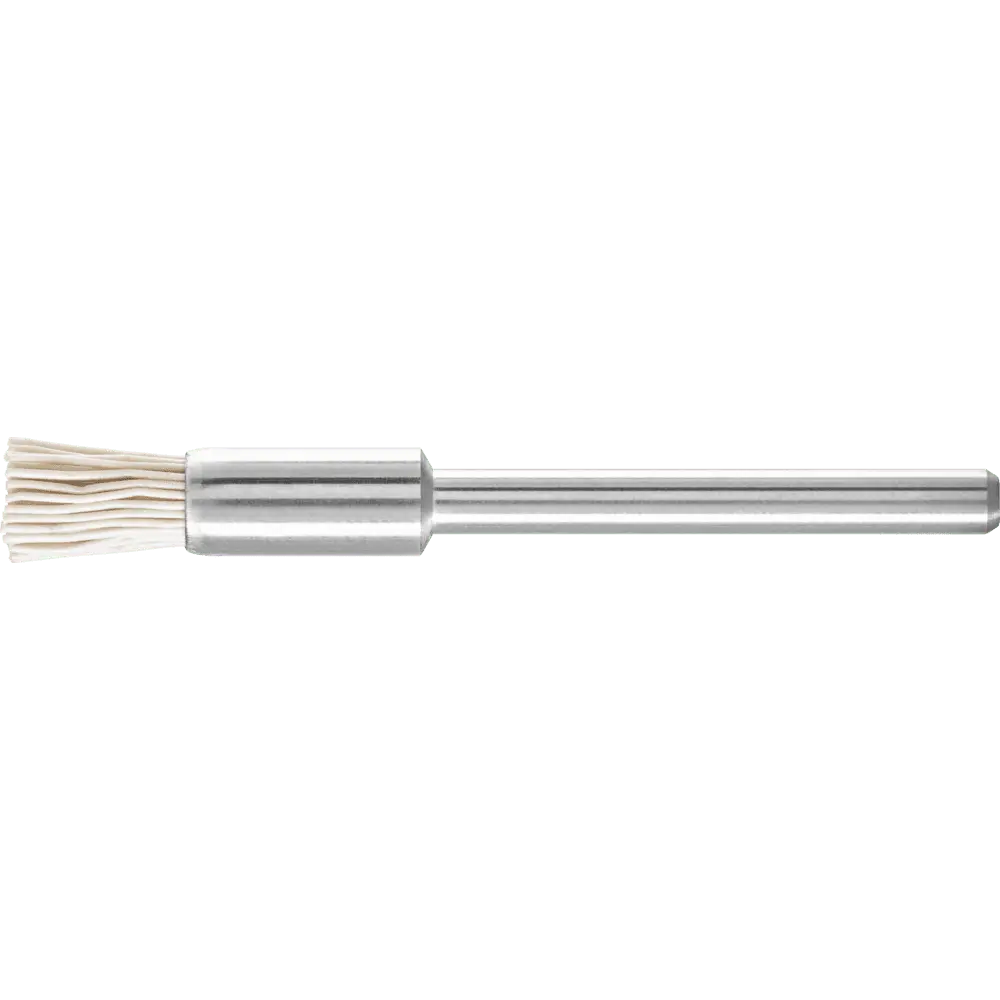 Produktfoto 1 von PFERD TOOLS Miniatur-Pinselbürste PBU Ø5 mm Schaft-Ø3 mm Aluminium-Oxid-Filament-Ø0,30 Korn 600, 10 Stk.