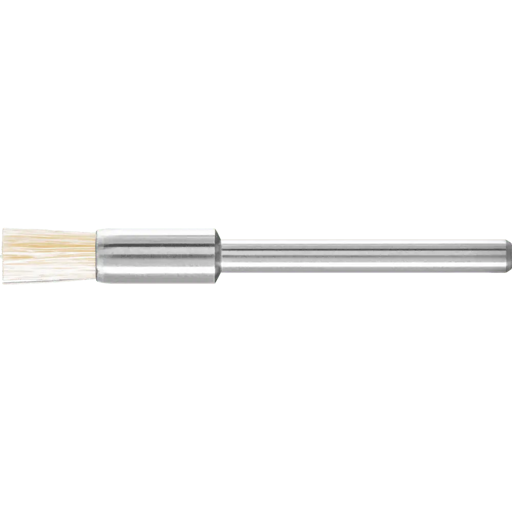 Produktfoto 1 von PFERD TOOLS Miniatur-Pinselbürste PBU Ø5 mm Schaft-Ø3 mm weiße Schweineborste, 10 Stk.