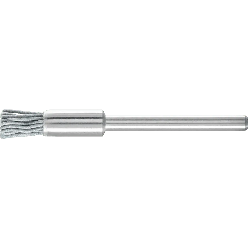 Produktfoto 1 von PFERD TOOLS Miniatur-Pinselbürste PBU Ø 5 mm Schaft-Ø 3 mm SiC-Filament-Ø 0,55 mm Korn 320, 10 Stk.