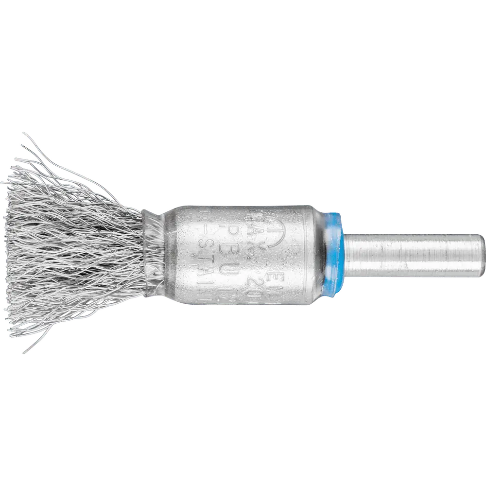 Produktfoto 1 von PFERD TOOLS Pinselbürste ungezopft PBU Ø13 mm Schaft-Ø6 mm Edelstahl-Draht-Ø0,20, 10 Stk.