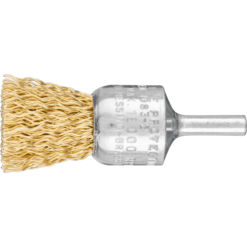 Produktfoto 1 von PFERD TOOLS Pinselbürste ungezopft PBU Ø20mm Schaft-Ø6 mm Messing-Draht-Ø0,50, 10 Stk.