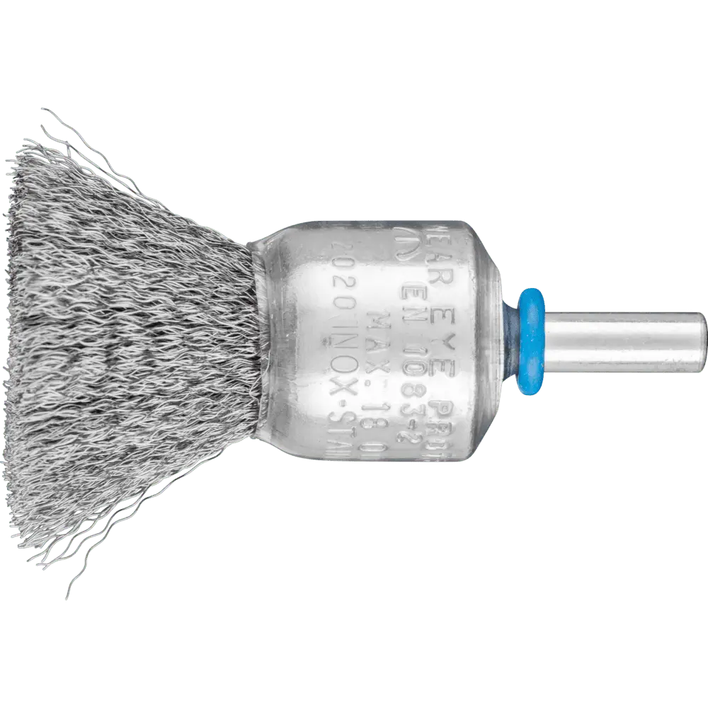 Produktfoto 1 von PFERD TOOLS Pinselbürste ungezopft PBU Ø20mm Schaft-Ø6 mm Edelstahl-Draht-Ø0,15, 10 Stk.