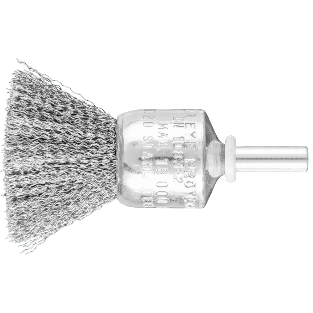 Produktfoto 1 von PFERD TOOLS Pinselbürste ungezopft PBU Ø20mm Schaft-Ø6 mm Stahl-Draht-Ø0,20, 10 Stk.