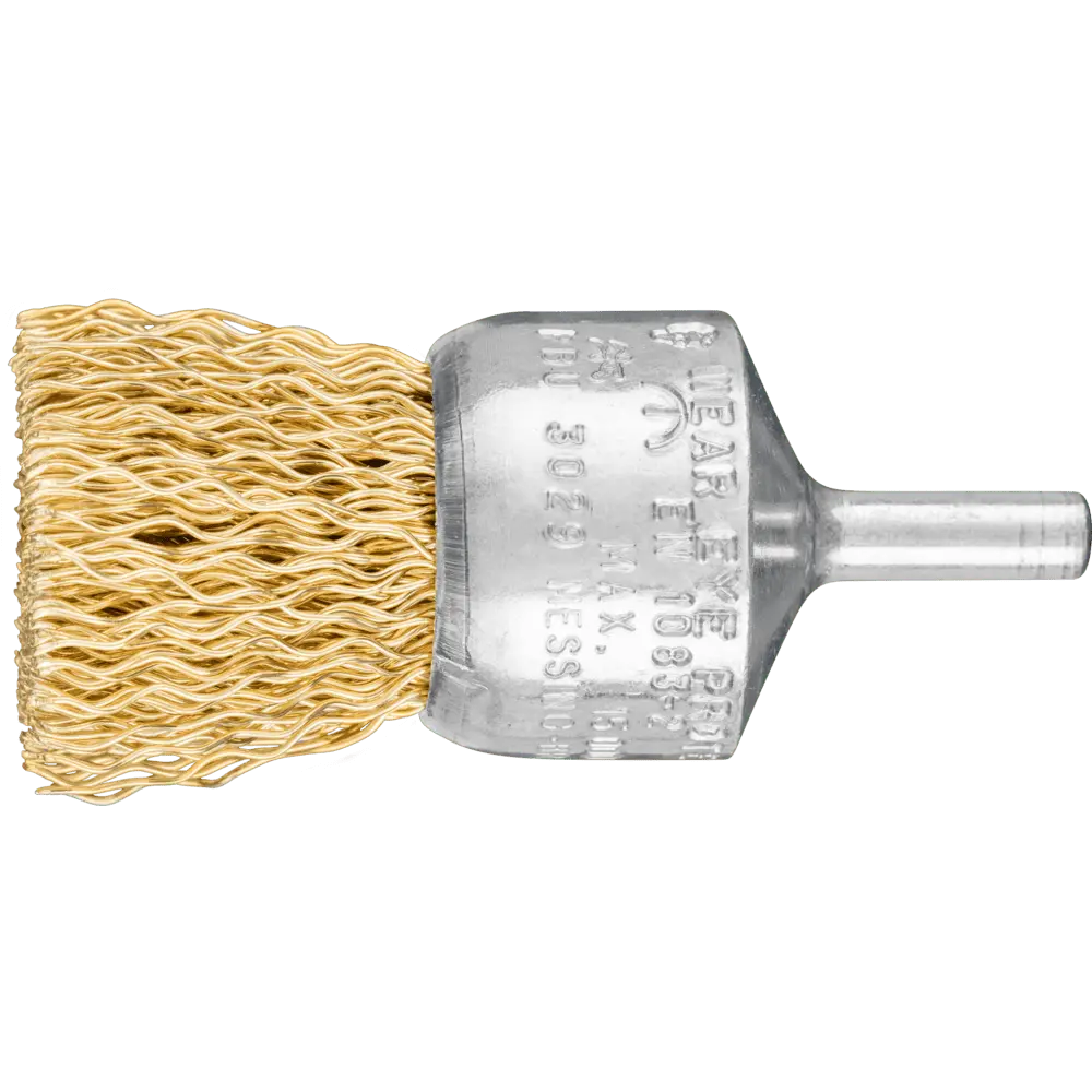 Produktfoto 1 von PFERD TOOLS Pinselbürste ungezopft PBU Ø30mm Schaft-Ø6 mm Messing-Draht-Ø0,50, 10 Stk.
