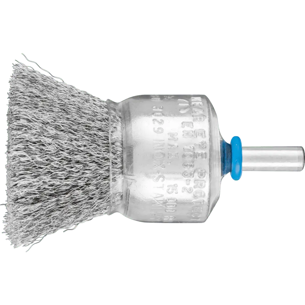 Produktfoto 1 von PFERD TOOLS Pinselbürste ungezopft PBU Ø30mm Schaft-Ø6 mm Edelstahl-Draht-Ø0,15, 10 Stk.