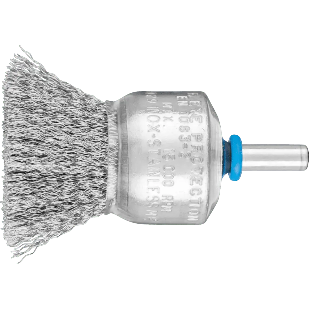 Produktfoto 1 von PFERD TOOLS Pinselbürste ungezopft PBU Ø30mm Schaft-Ø6 mm Edelstahl-Draht-Ø0,20, 10 Stk.