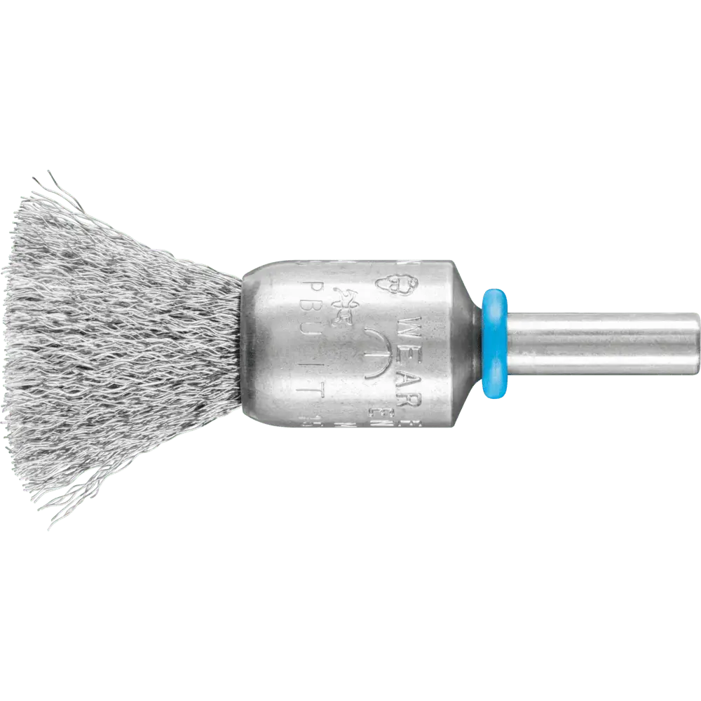 Produktfoto 1 von PFERD TOOLS INOX-TOTAL Pinselbürste ungezopft PBUIT Ø15 mm Schaft-Ø6 mm Edelstahl-Draht-Ø0,15, 10 Stk.