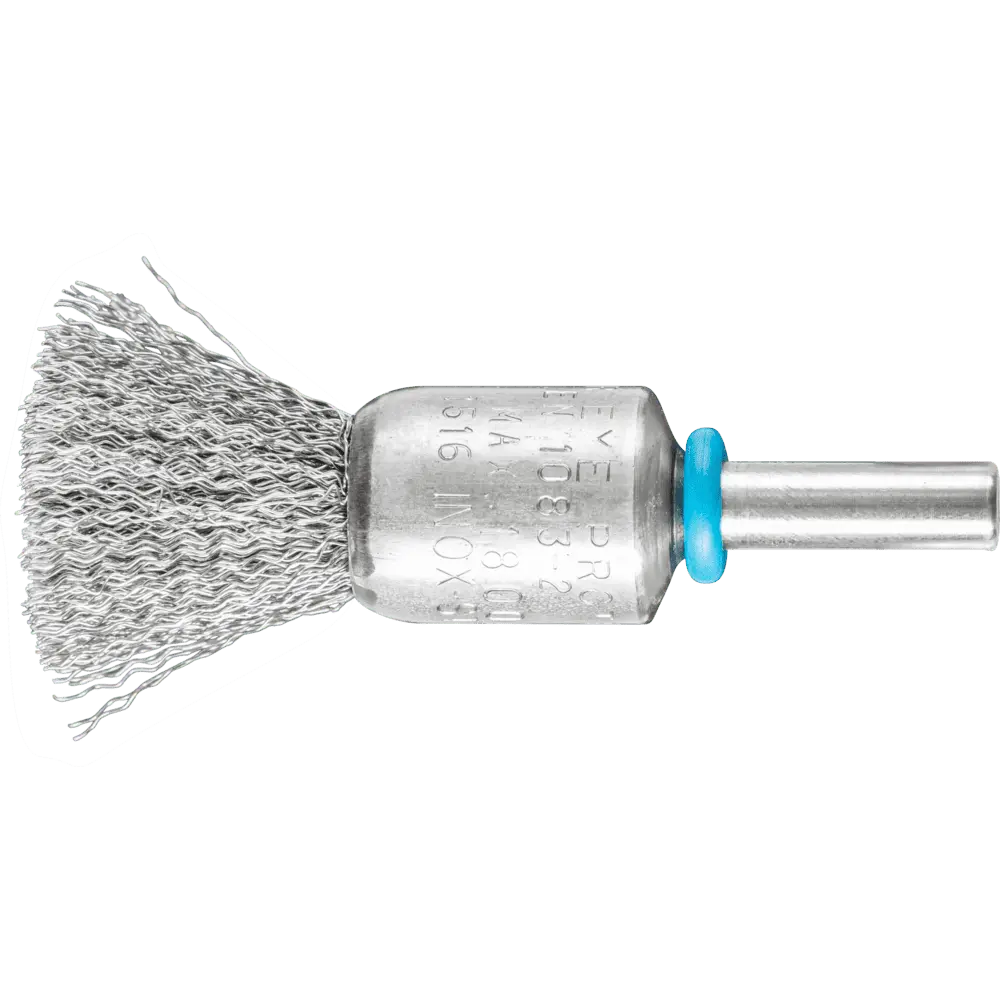 Produktfoto 1 von PFERD TOOLS INOX-TOTAL Pinselbürste ungezopft PBUIT Ø15 mm Schaft-Ø6 mm Edelstahl-Draht-Ø0,20, 10 Stk.