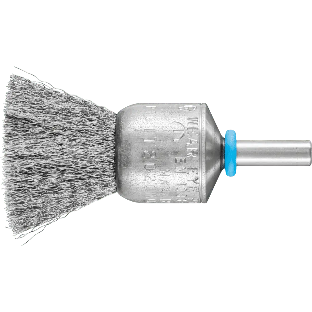 Produktfoto 1 von PFERD TOOLS INOX-TOTAL Pinselbürste ungezopft PBUIT Ø20mm Schaft-Ø6 mm Edelstahl-Draht-Ø0,15, 10 Stk.