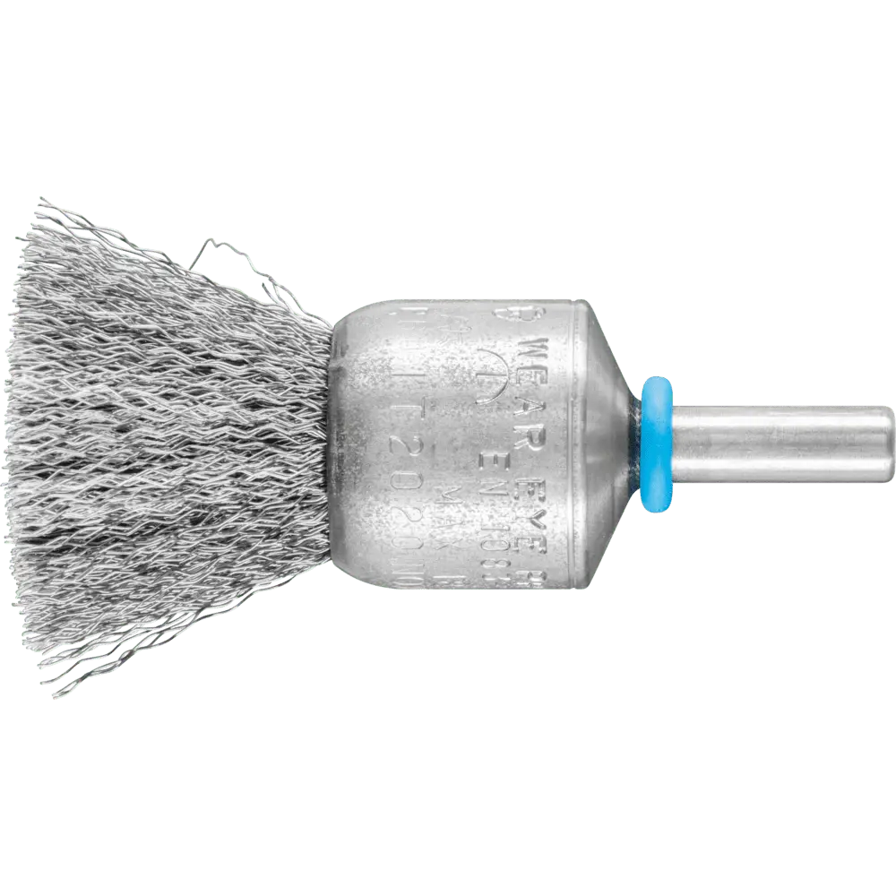 Produktfoto 1 von PFERD TOOLS INOX-TOTAL Pinselbürste ungezopft PBUIT Ø20mm Schaft-Ø6 mm Edelstahl-Draht-Ø0,20, 10 Stk.