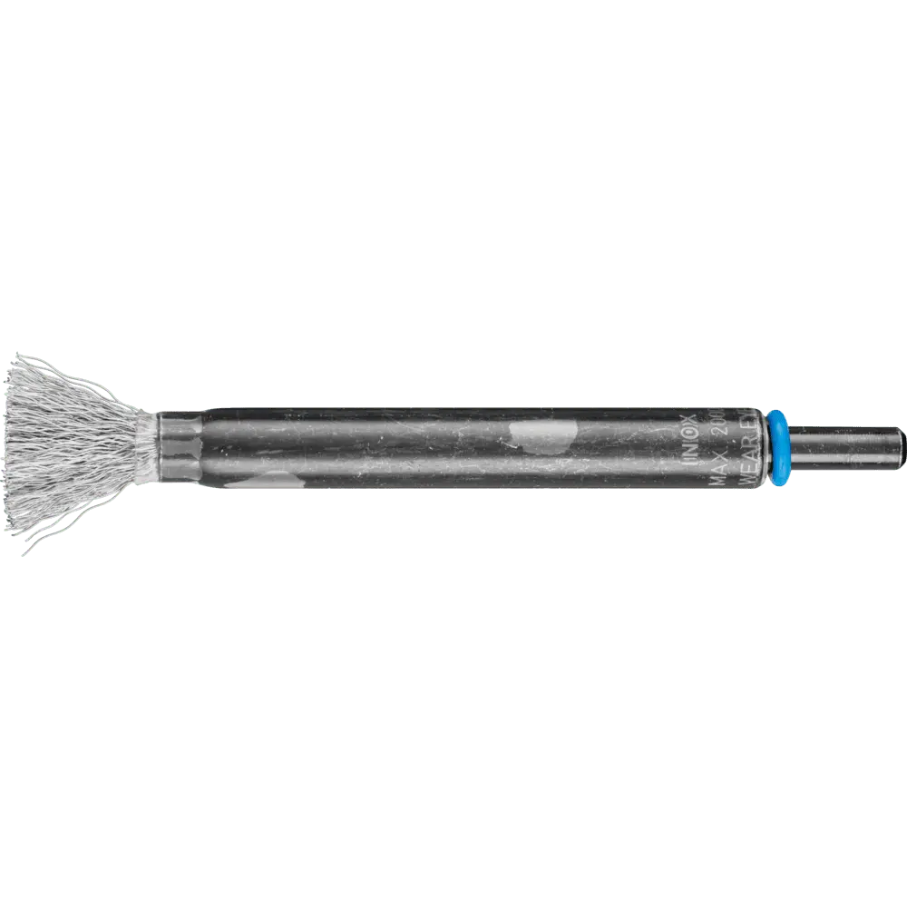 Produktfoto 1 von PFERD TOOLS lange Pinselbürste ungezopft PBUL Ø10mm Schaft-Ø6 mm Edelstahl-Draht-Ø0,20, 10 Stk.