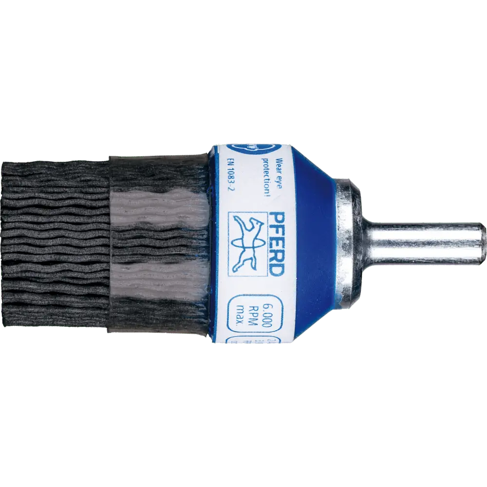 PFERD TOOLS COMPOSITE Pinselbürste PBUPR Ø 38 mm Schaft-Ø 6 mm Keramik-Filament-Ø 1,00mm Korn 120 stationär