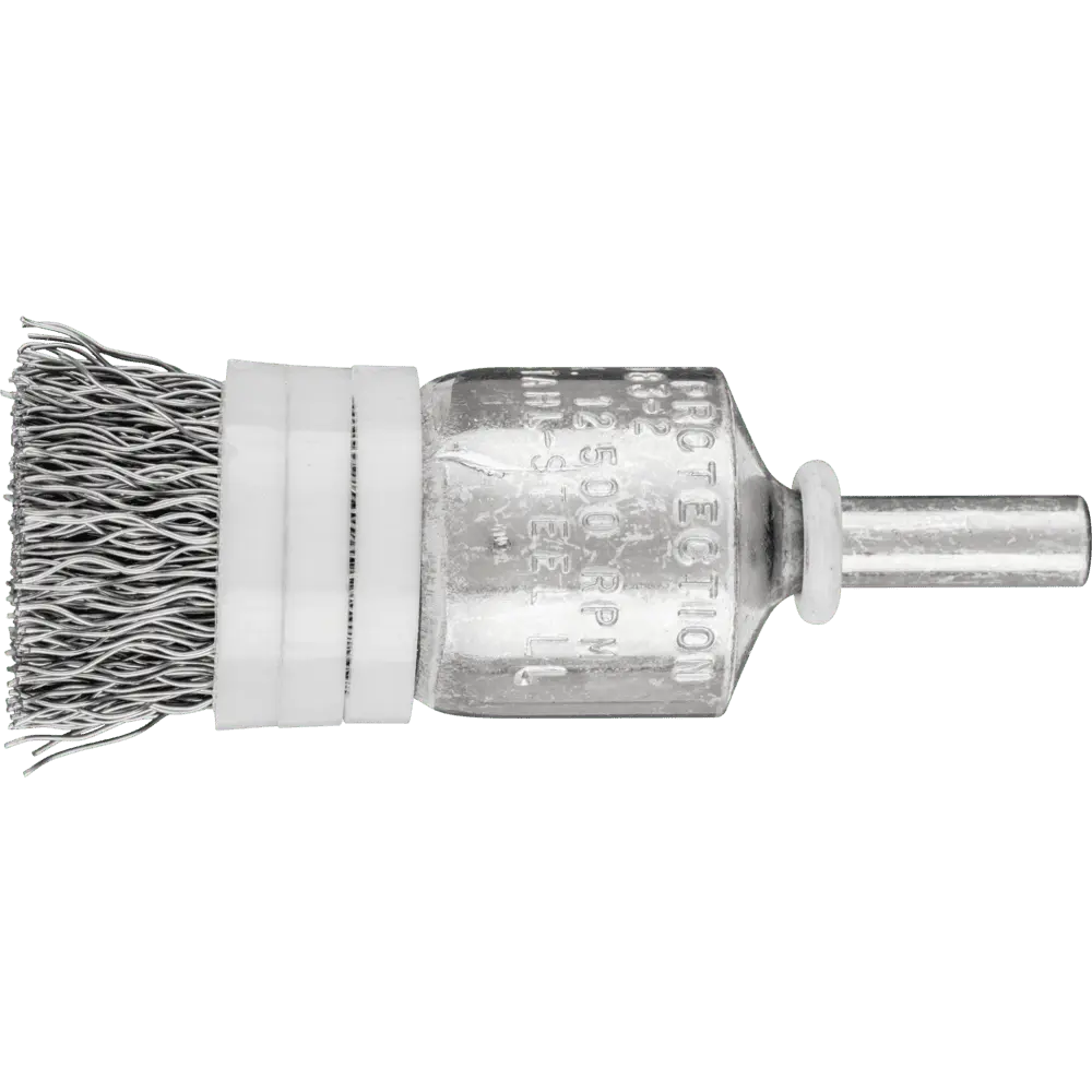 Produktfoto 1 von PFERD TOOLS Pinselbürste mit Stützring ungezopft PBUR Ø20mm Schaft-Ø6 mm Stahl-Draht-Ø0,35, 10 Stk.