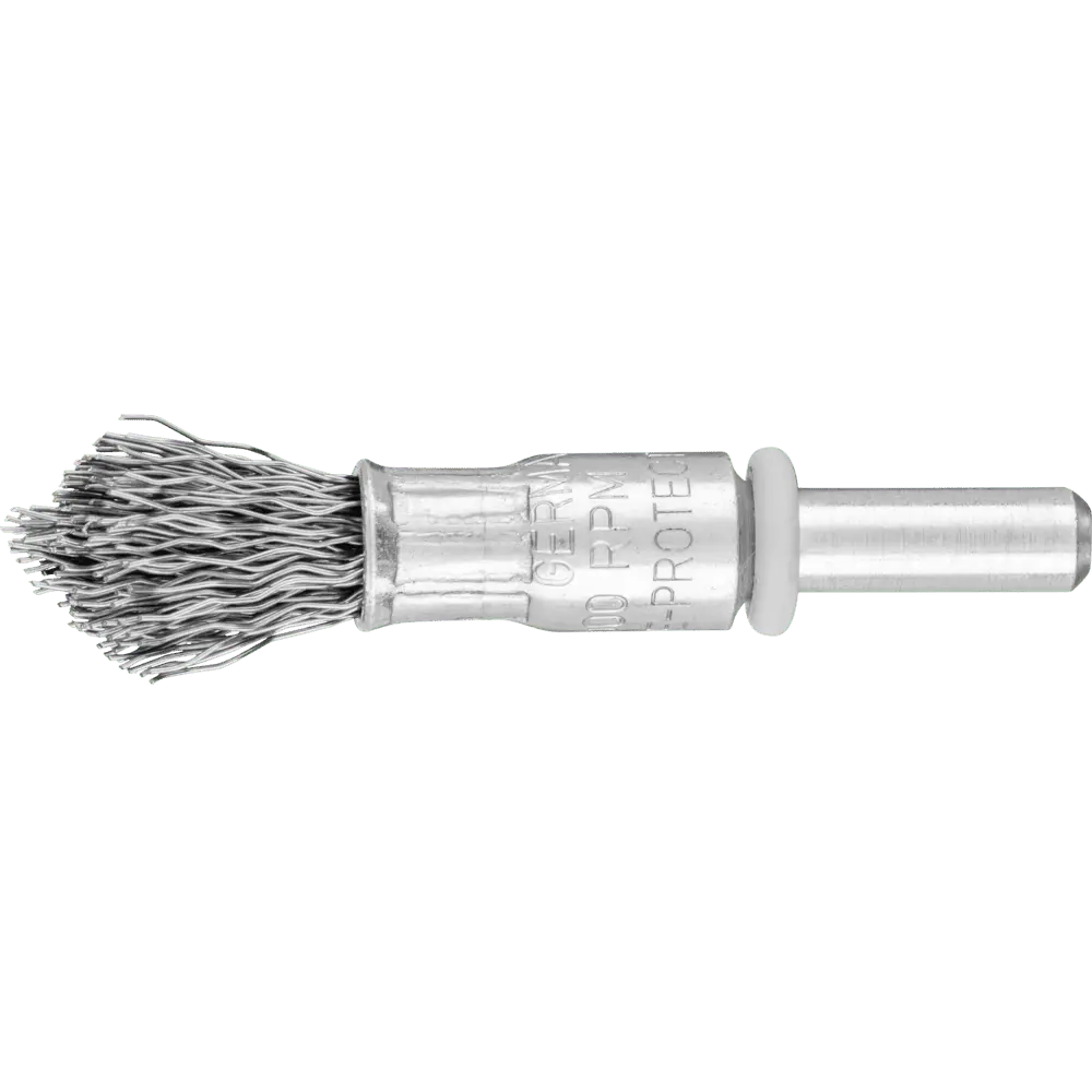 Produktfoto 1 von PFERD TOOLS spitze Pinselbürste ungezopft PBUS Ø10mm Schaft-Ø6 mm Stahl-Draht-Ø0,30, 10 Stk.