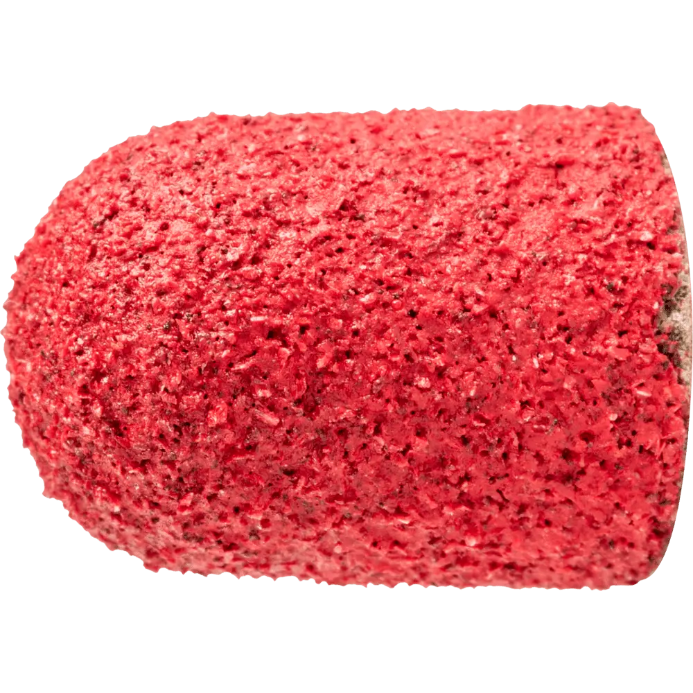 Produktfoto 1 von PFERD TOOLS POLICAP Schleifkappe PC Walzenrundform Keramikkorn Ø 10x15 mm CO-COOL80 für Edelstahl, 50 Stk.