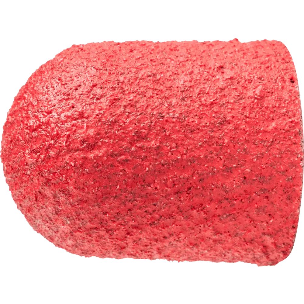 Produktfoto 1 von PFERD TOOLS POLICAP Schleifkappe PC Walzenrundform Keramikkorn Ø 13x17 mm CO-COOL120 für Edelstahl, 50 Stk.