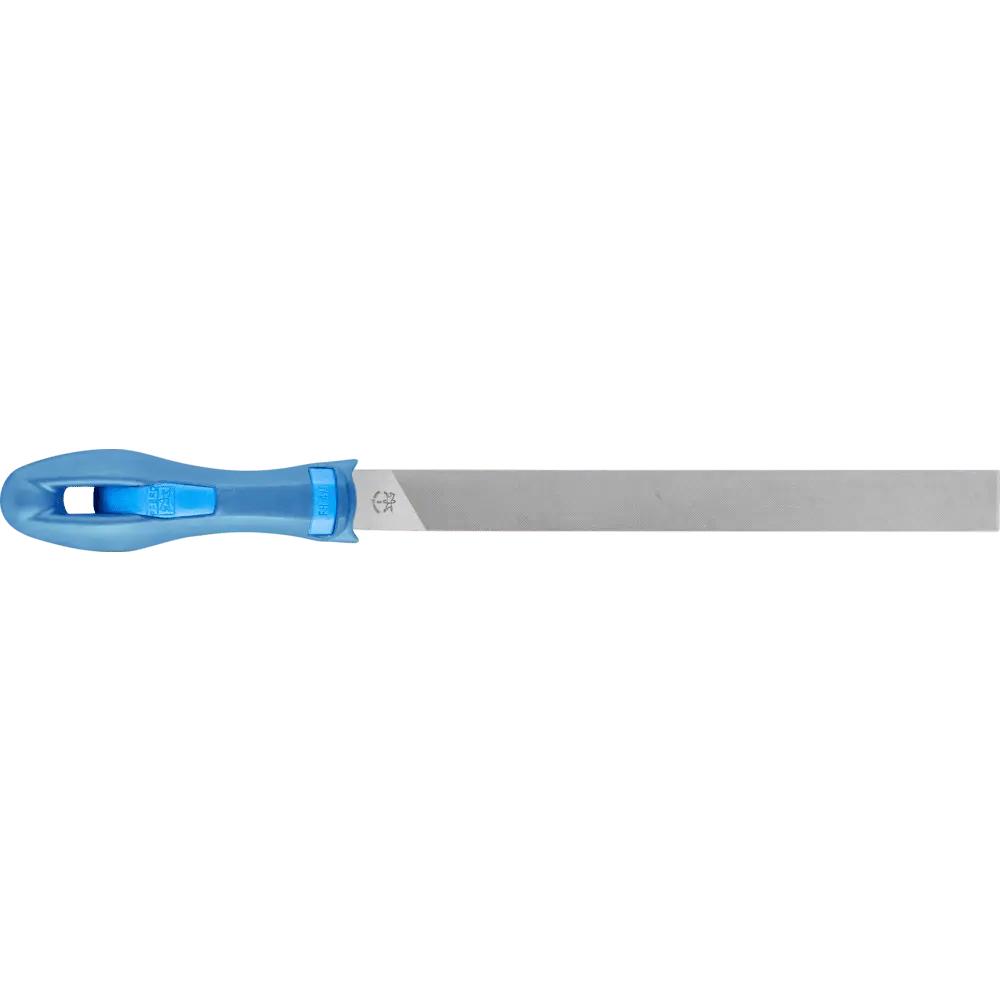 Produktfoto 1 von PFERD TOOLS Mühlsägefeile mit Heft gerade/runde Kante Flachstumpf 200mm Hieb 2 universell zum Schärfen