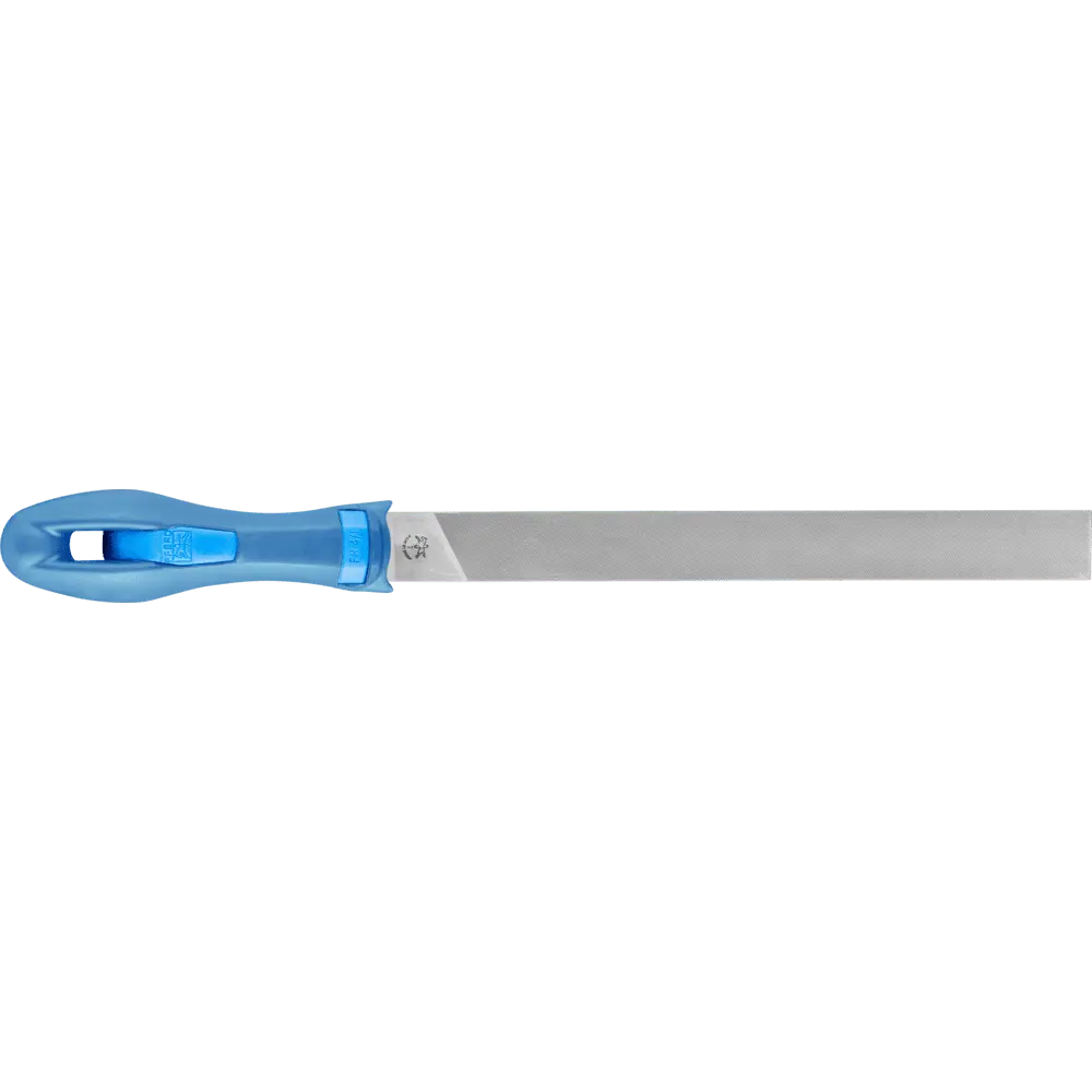 Produktfoto 1 von PFERD TOOLS Mühlsägefeile mit Heft runde Kanten Flachstumpf 200mm Hieb 2 universell zum Schärfen